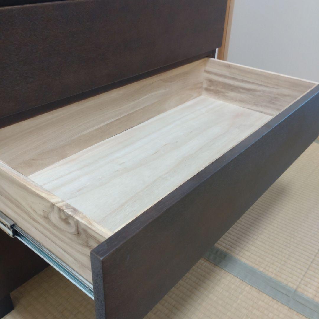 Leon0527です。無印良品 タモ材 チェスト 6段 ワイド 脚付き