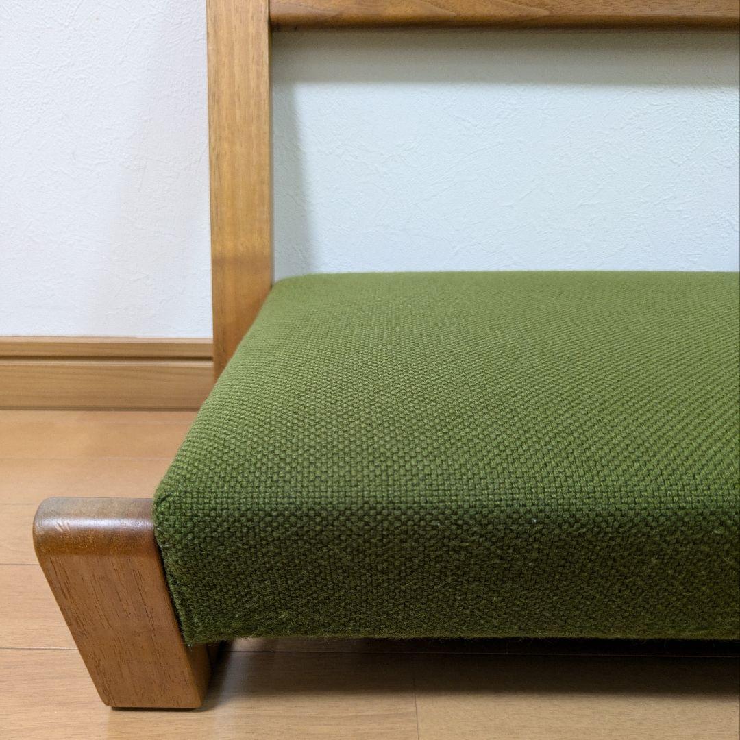 キト ザガク zagaku 座椅子正座胡座 コンパクト グリーン緑ウォールナット