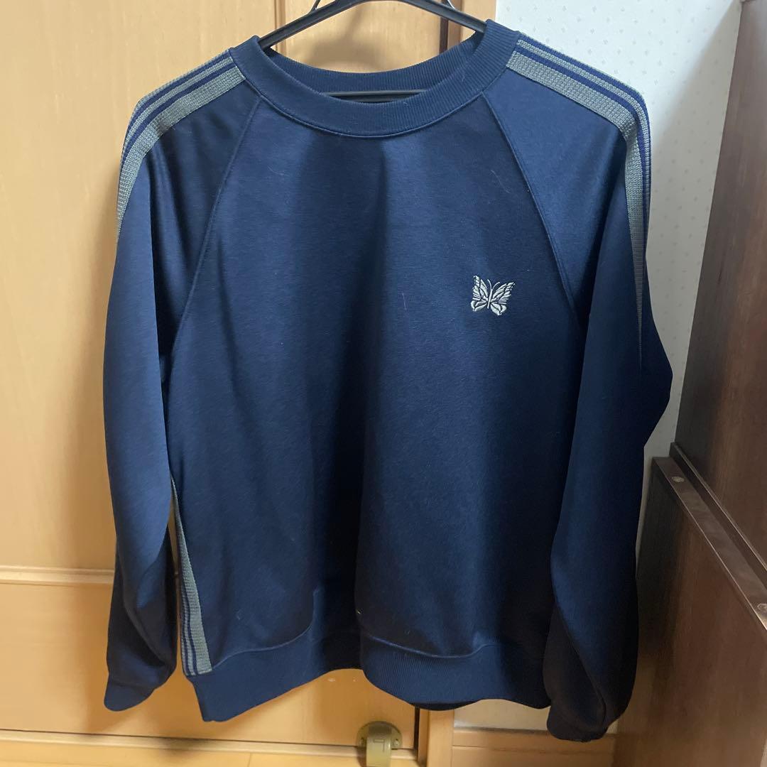 ネイビー ラグランスリーブ トレーナー