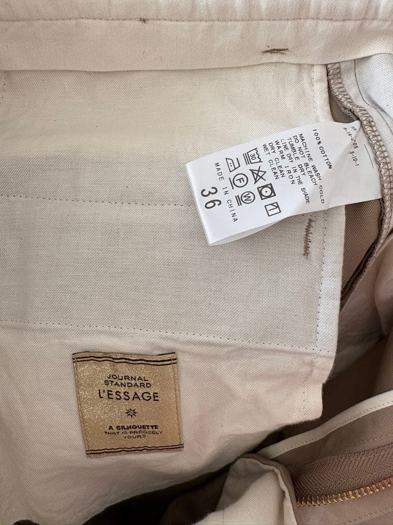 美品⭐️ジャーナルスタンダードレサージュ FINXギャバチノパンツ36