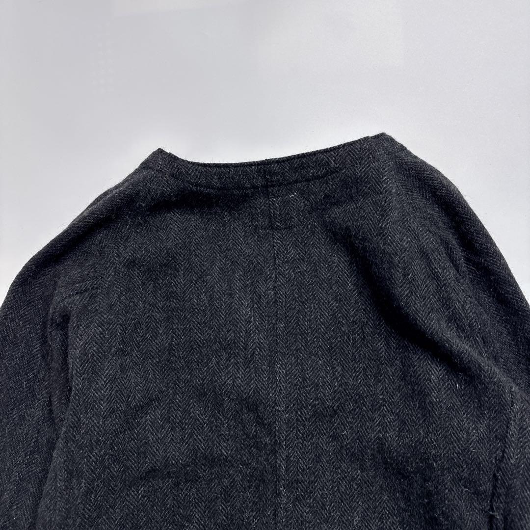 【美品】オアスロウ　ノーカラー　エンジニア　ヘリンボーンツイードジャケット