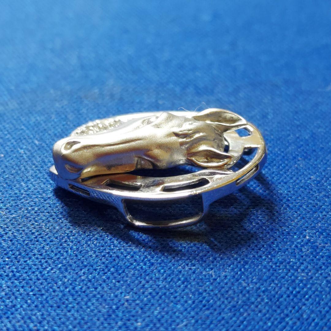 K18WG 馬蹄デザイン ダイヤ ペンダント