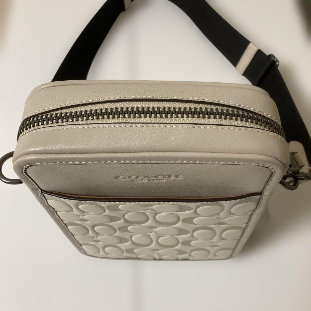 COACH ショルダーバッグ　 グレーベージュ×アイボリー