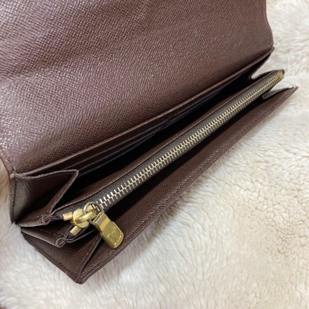 【美品】ルイヴィトン 長財布 ポルトフォイユ・サラ ダミエ N61734