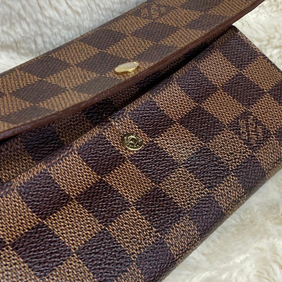 【美品】ルイヴィトン 長財布 ポルトフォイユ・サラ ダミエ N61734