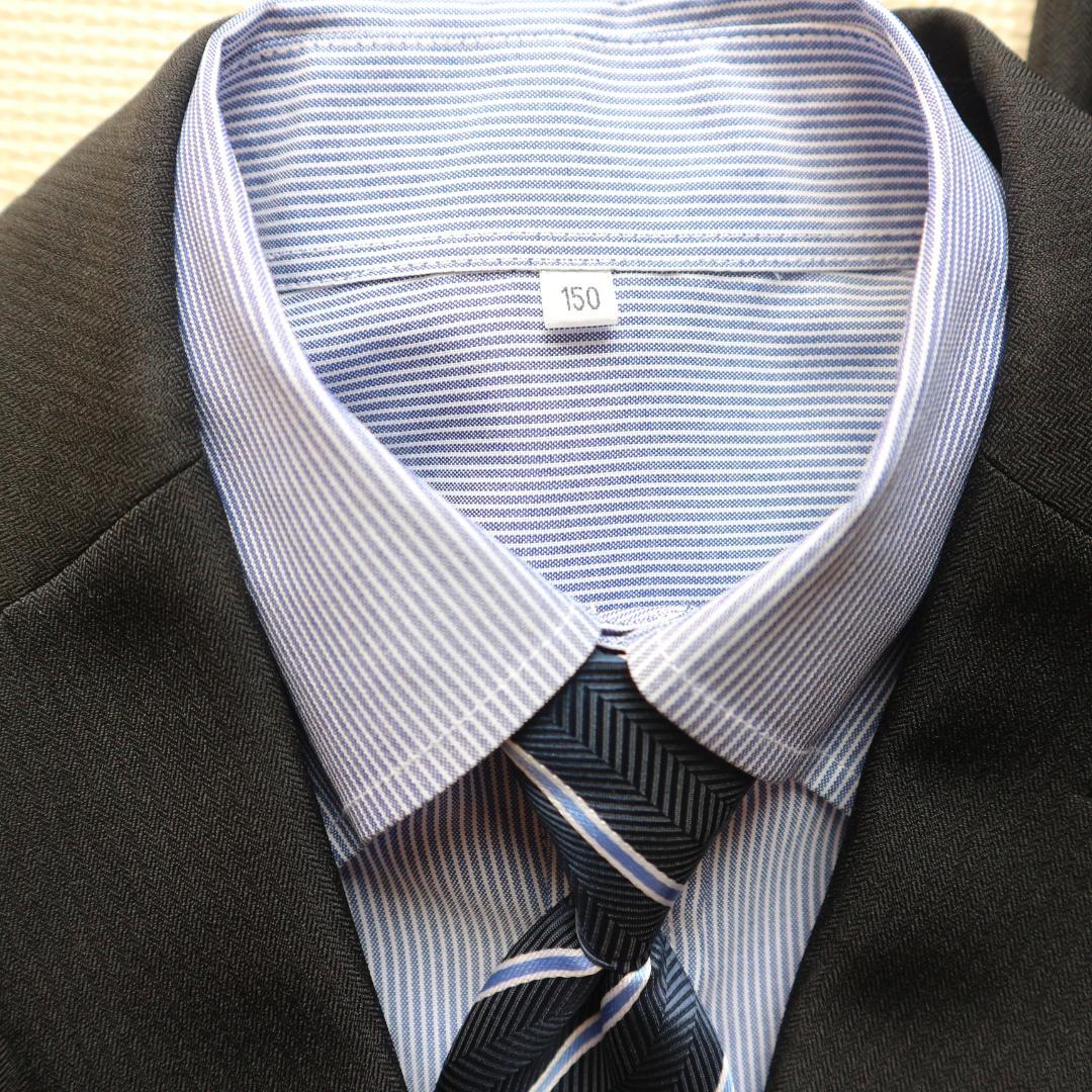 美品オリバーハウス 150cm 男の子 黒 セレモニースーツ上下セットアップ