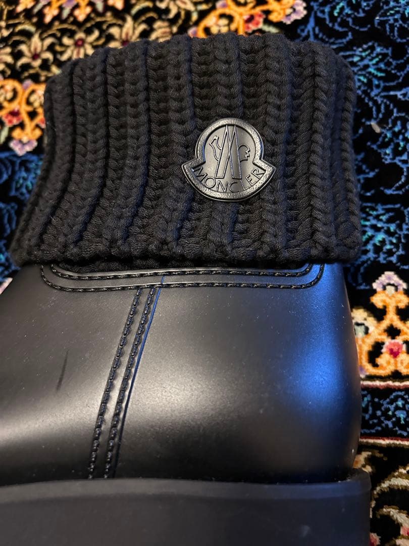 MONCLER 黒 ショートブーツ レインシューズ