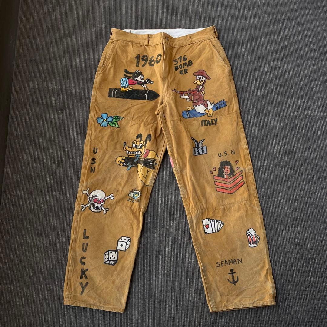 【貴重】60s ブラックシープ メモリアル ハンティングパンツ ハンドペイント