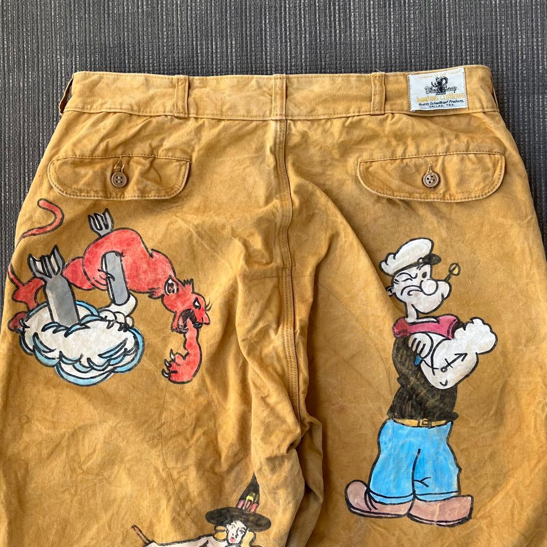 【貴重】60s ブラックシープ メモリアル ハンティングパンツ ハンドペイント