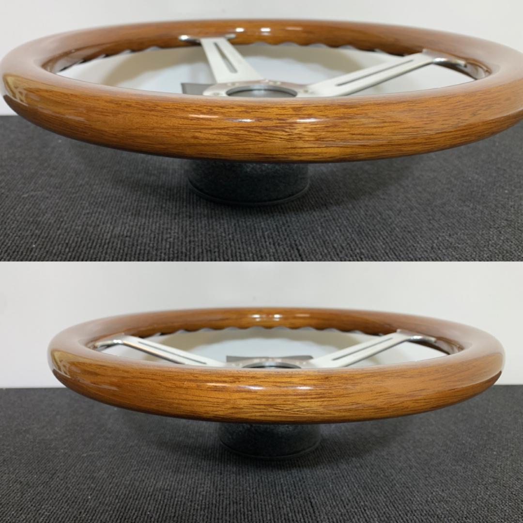 ミッドシップ 製 ウッド ステアリング 35Φ ホーンボタン付 美品 当時物