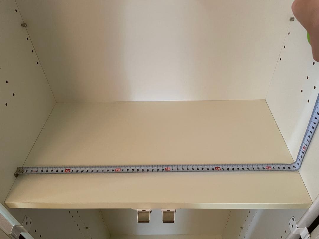 dinos ディノス　効率収納できる段違い棚シェルフ　ミラー扉　本棚