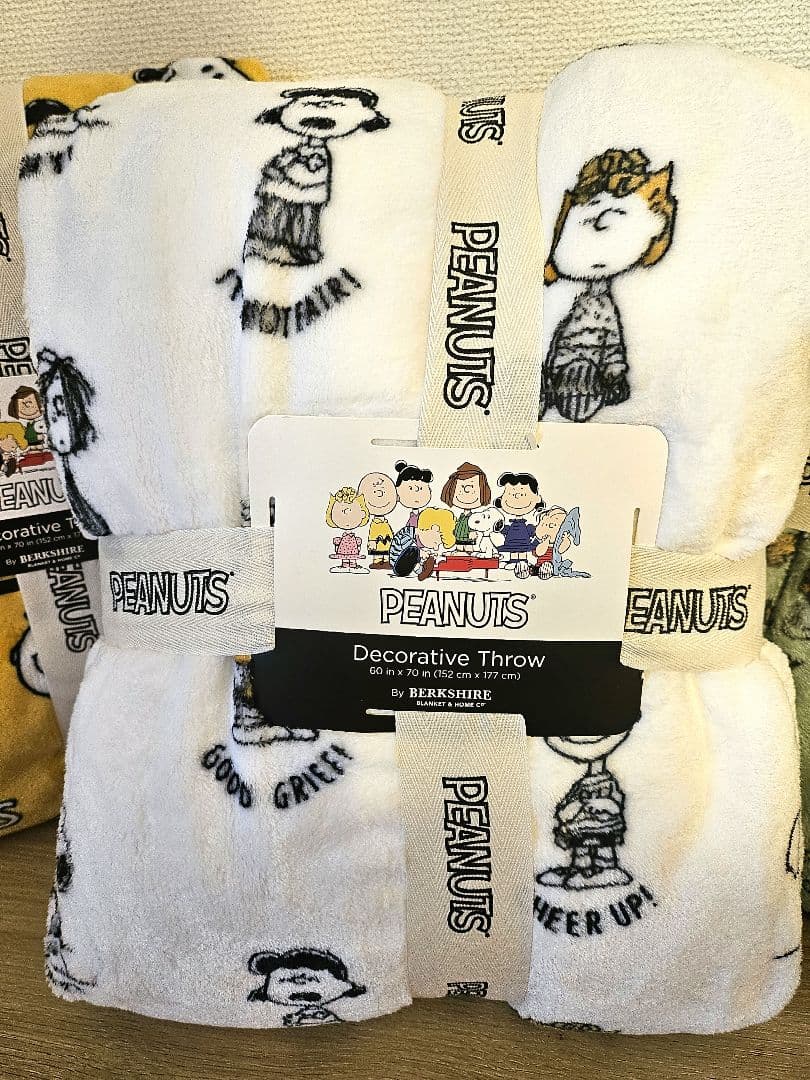 3点セット PEANUTS スヌーピー 大判ブランケット 毛布 コストコ限定品