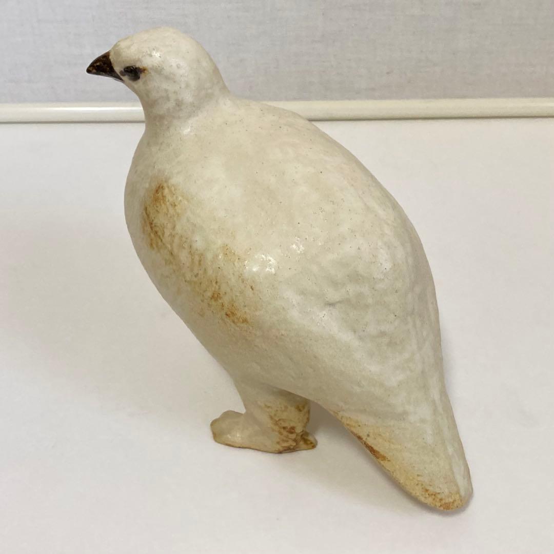 九谷焼 中村梅山 「雷鳥」 陶器 置物 オブジェ 共箱 木箱入り 和風 レトロ