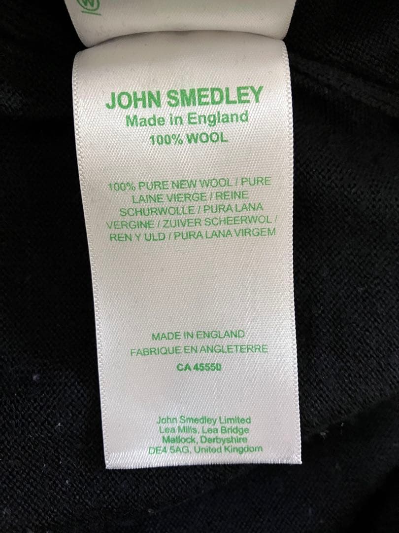 美品 JOHN SMEDLEY ネイビー クルーネックセーター Mサイズ