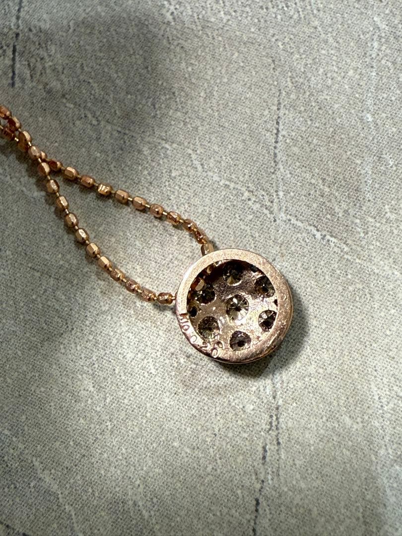 K10 0.20ct ダイヤネックレス　ピンクゴールド