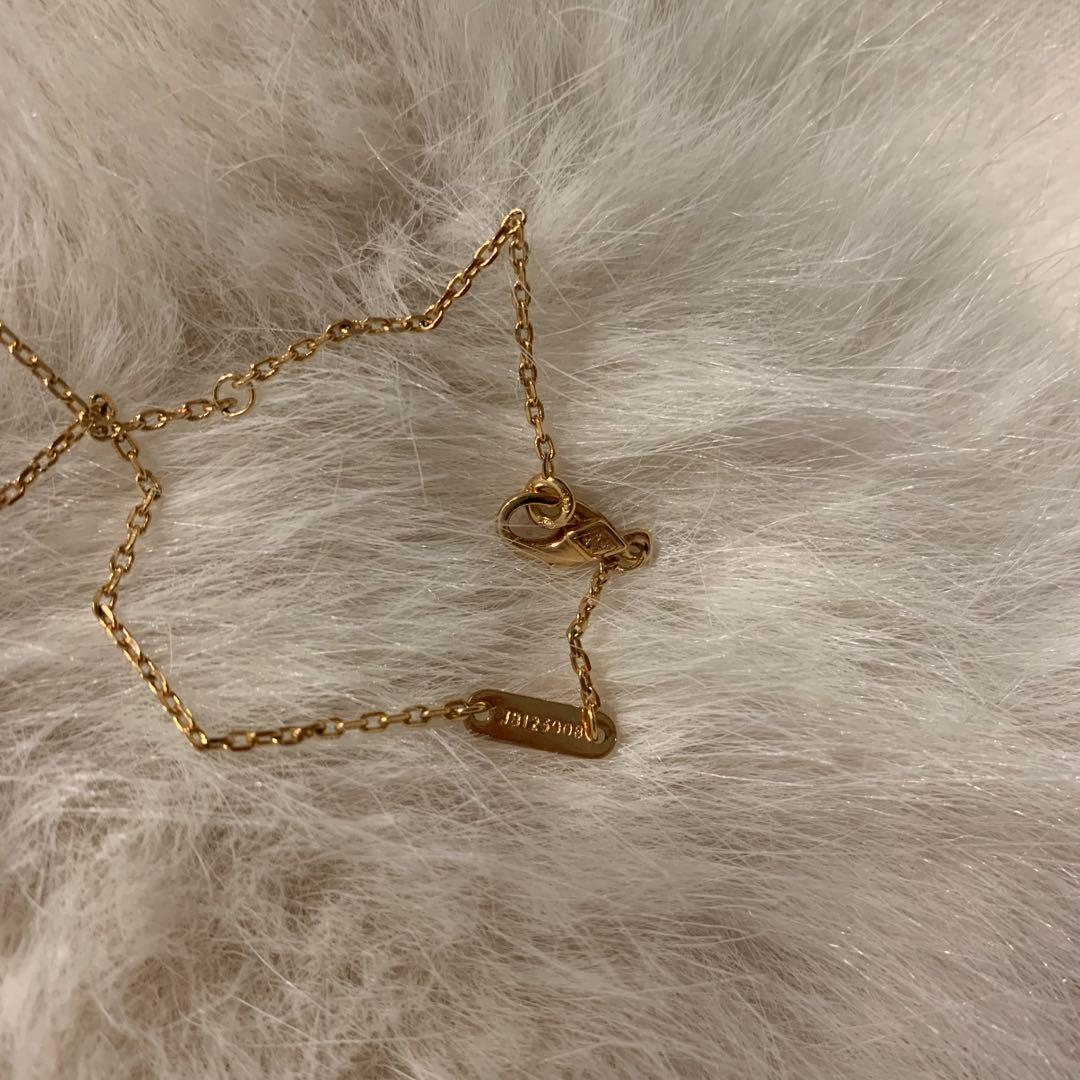 四葉のクローバー　ネックレス　ローズゴールド