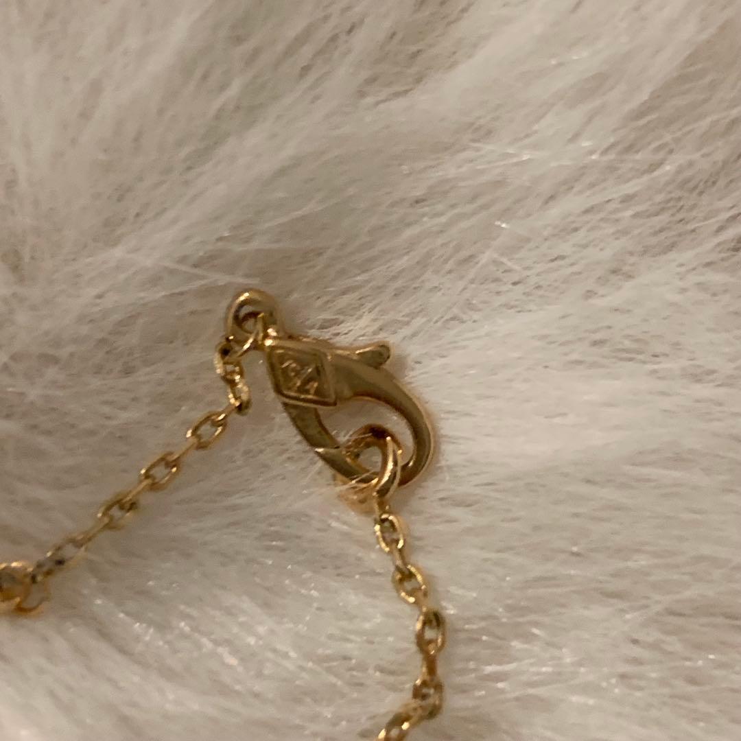 四葉のクローバー　ネックレス　ローズゴールド