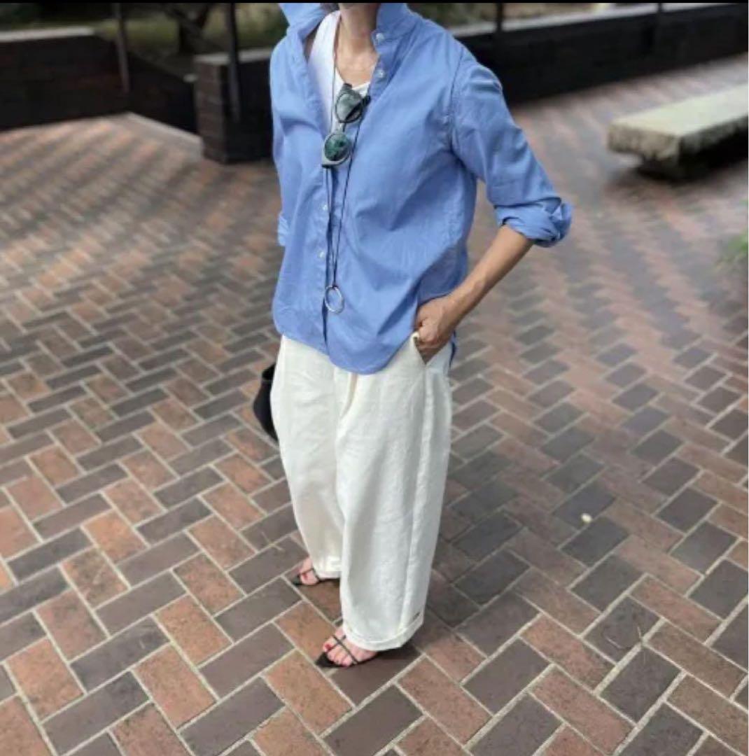 july.nine チノパン　アッシュホワイト　L