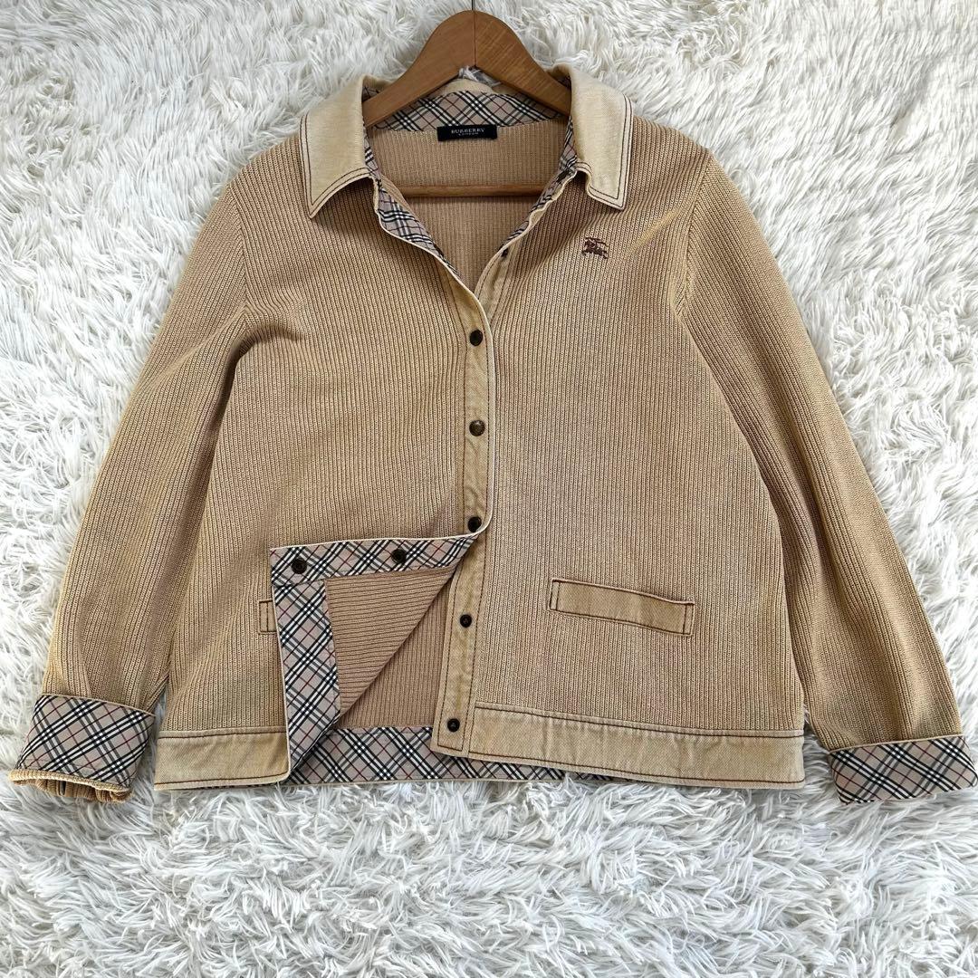 バーバリーロンドン　ノバチェック ニットジャケット カーディガン 15BR