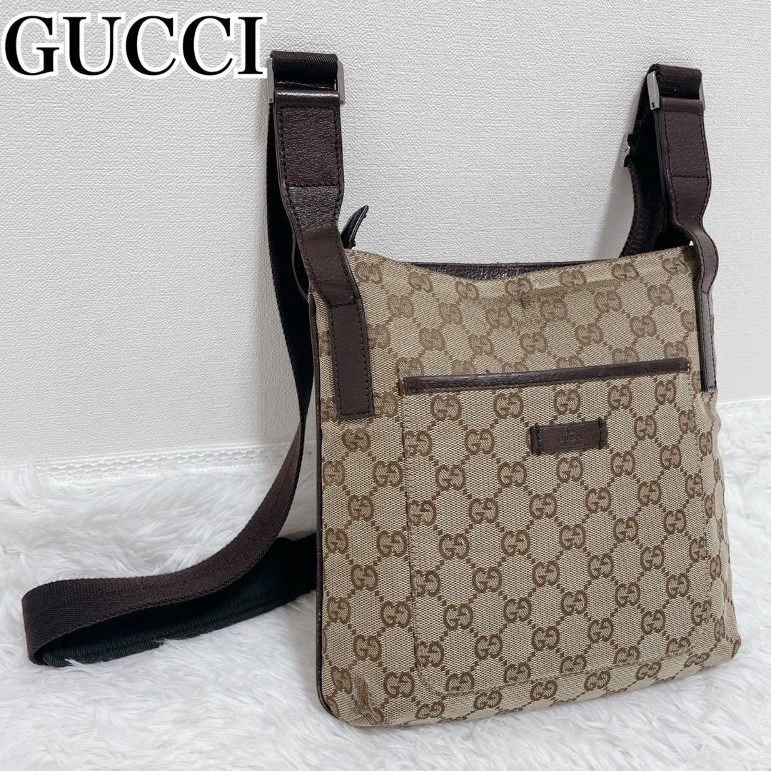 GUCCI グッチ GG柄 ショルダーバッグ サコッシュ