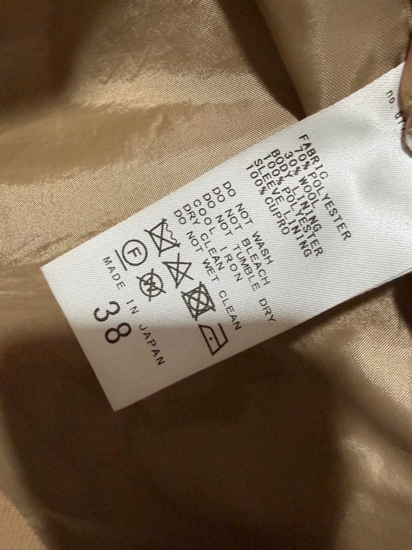 【Noble】ピークドラペルダブルジャケット 38サイズ