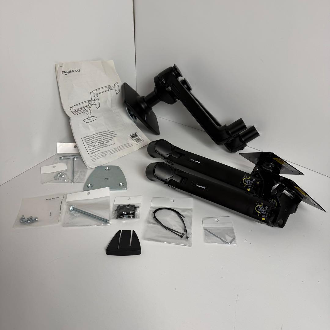 Amazonベーシック　デュアルモニターアーム　エルゴトロンOEM