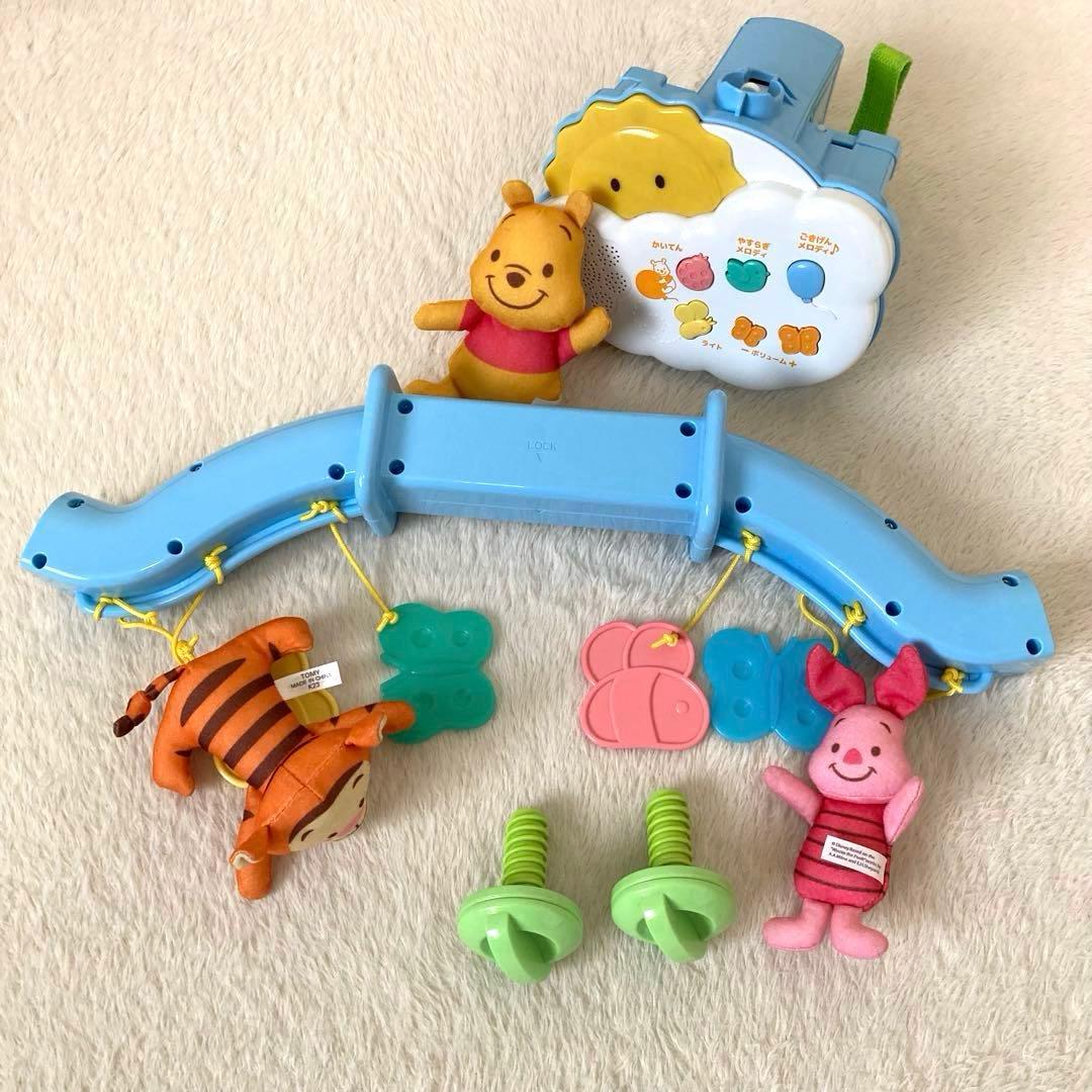 極美品　くまのプーさん えらべる回転 6WAYジムにへんしんメリー