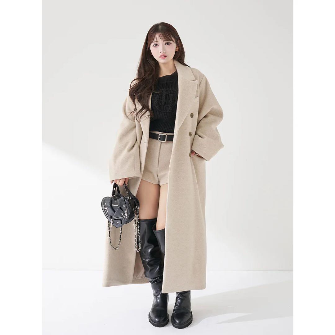 新品タグ付き ダーリッチ メルトンミドルショートパンツ ベージュ M