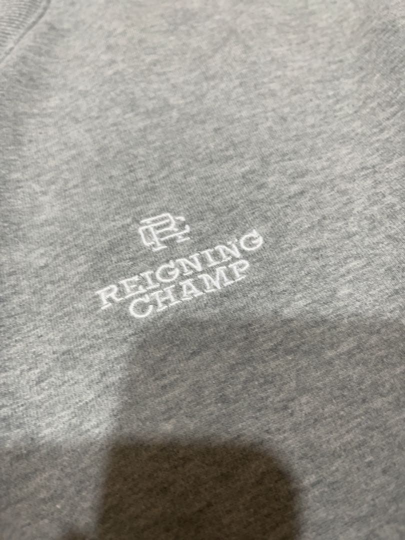 【レア！】REIGNING CHAMP ロゴ刺繍 HEAVY WEIGHT 灰M