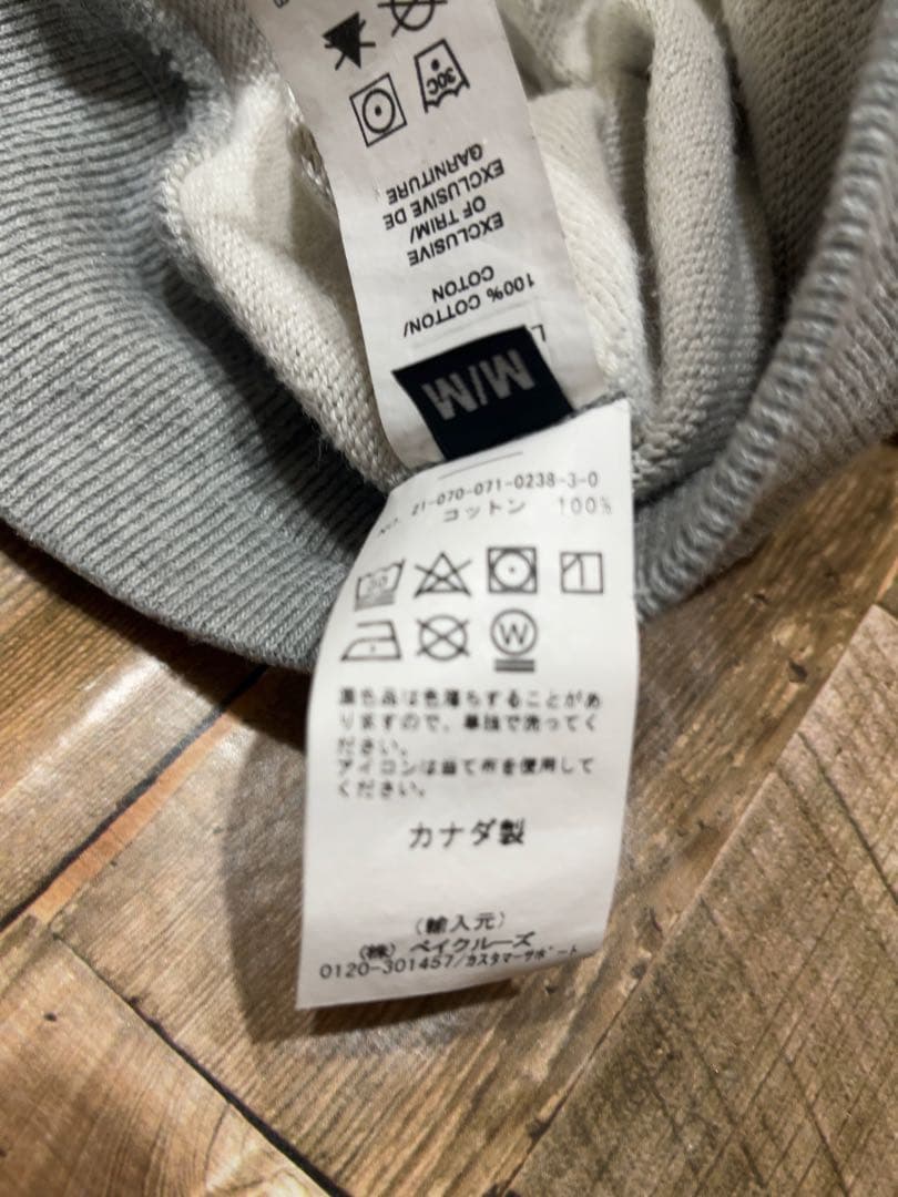 【レア！】REIGNING CHAMP ロゴ刺繍 HEAVY WEIGHT 灰M