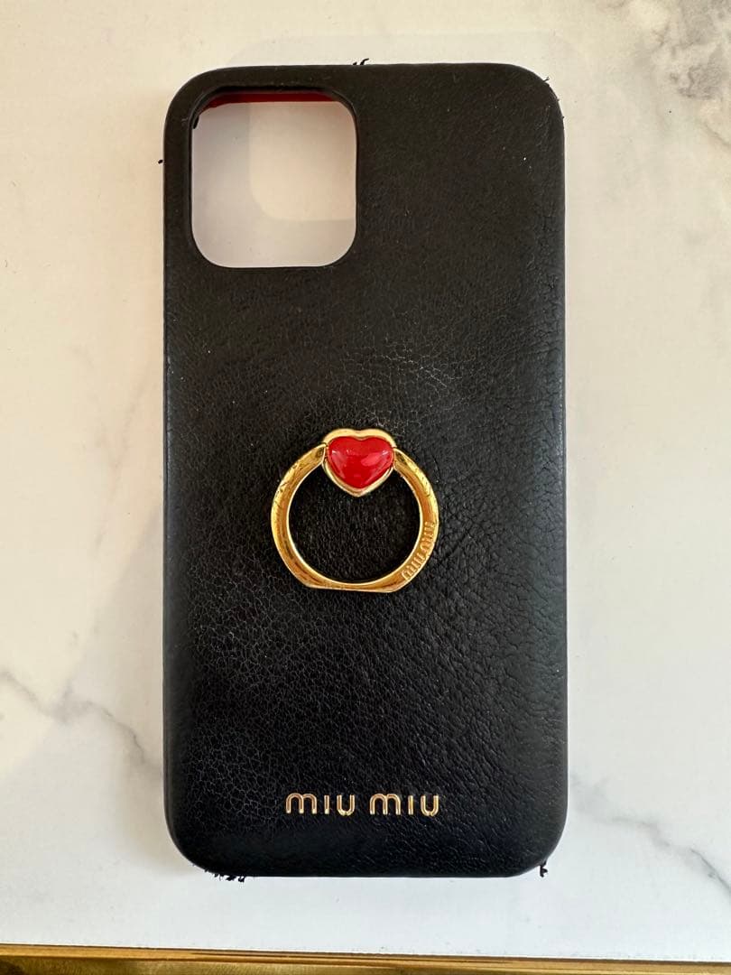 MIU MIU iPhoneケース ハートリング付 iPhone12promax