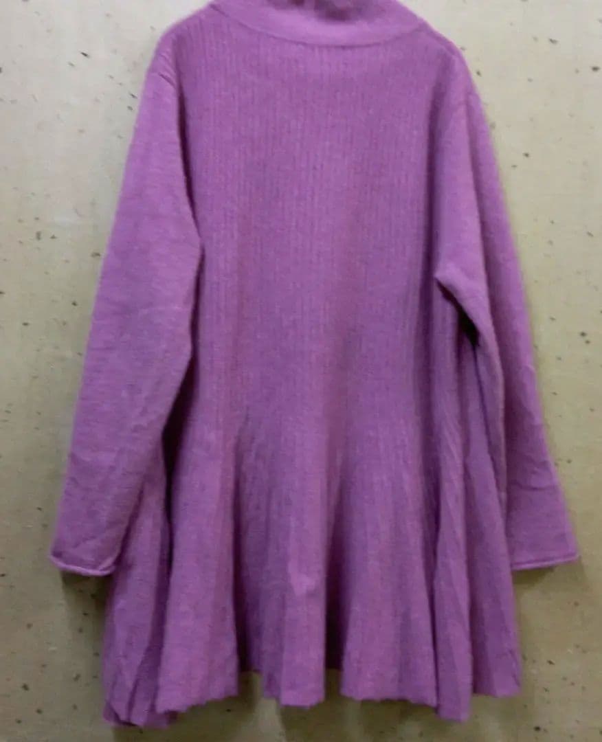 未使用カシミヤ100紫陽色大人色（エムアンドキョウコヨーガンレール