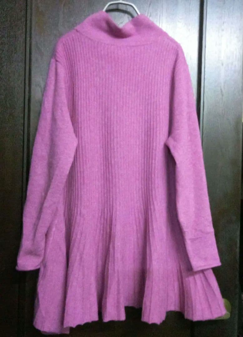 未使用カシミヤ100紫陽色大人色（エムアンドキョウコヨーガンレール