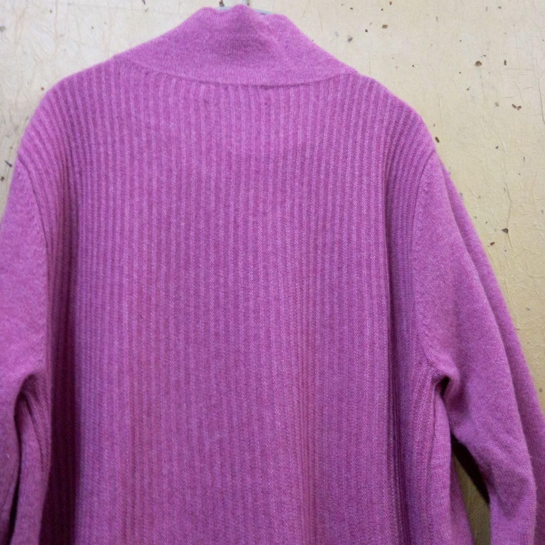 未使用カシミヤ100紫陽色大人色（エムアンドキョウコヨーガンレール