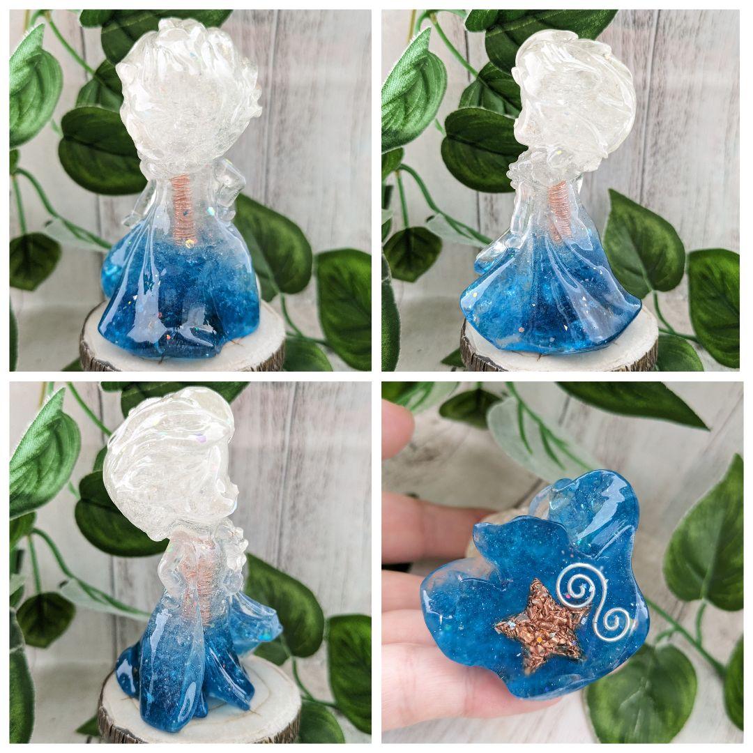 【やま】ブルークラック水晶の恐竜ちゃん形オルゴナイト☆他１５点