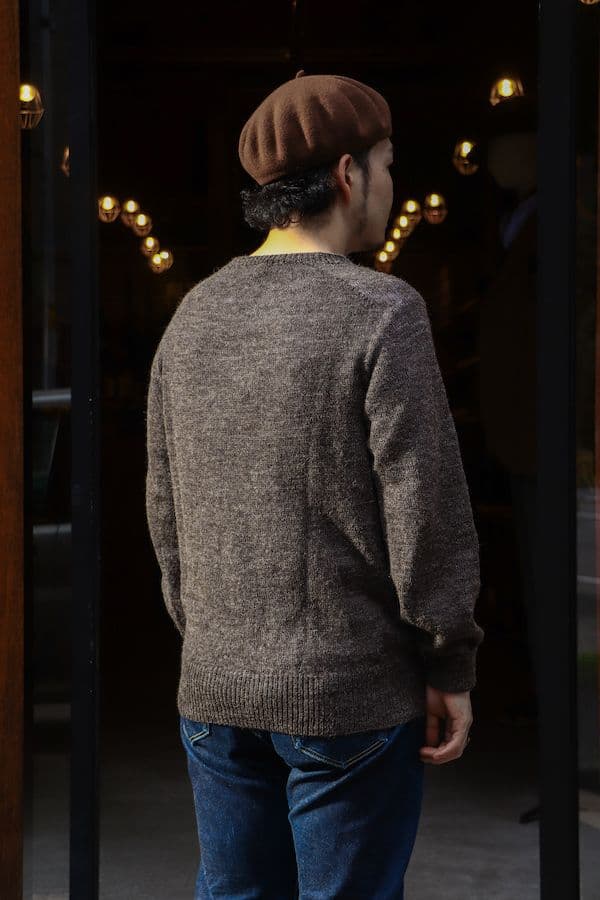アナトミカ　1PLY SHETLAND SWEATER CREW NECK