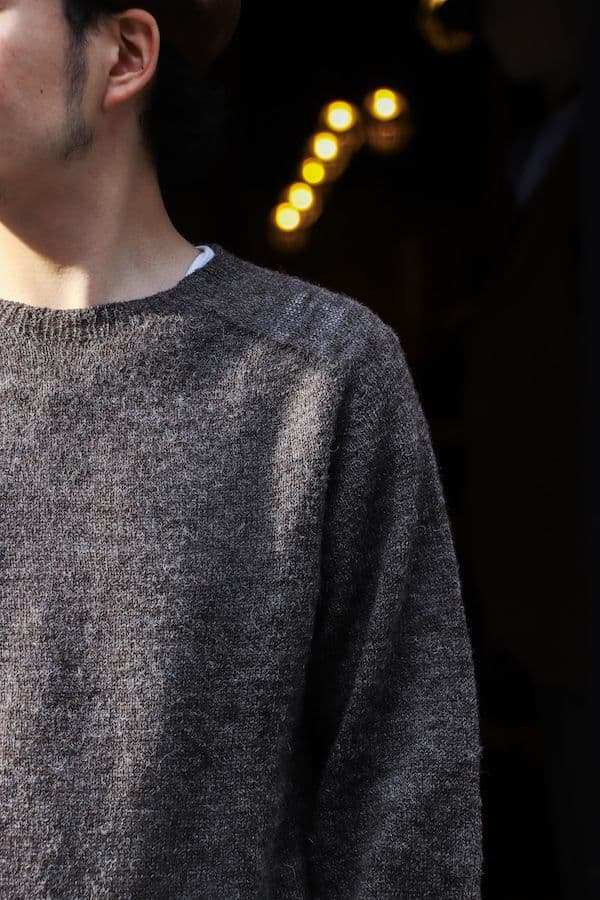 アナトミカ　1PLY SHETLAND SWEATER CREW NECK