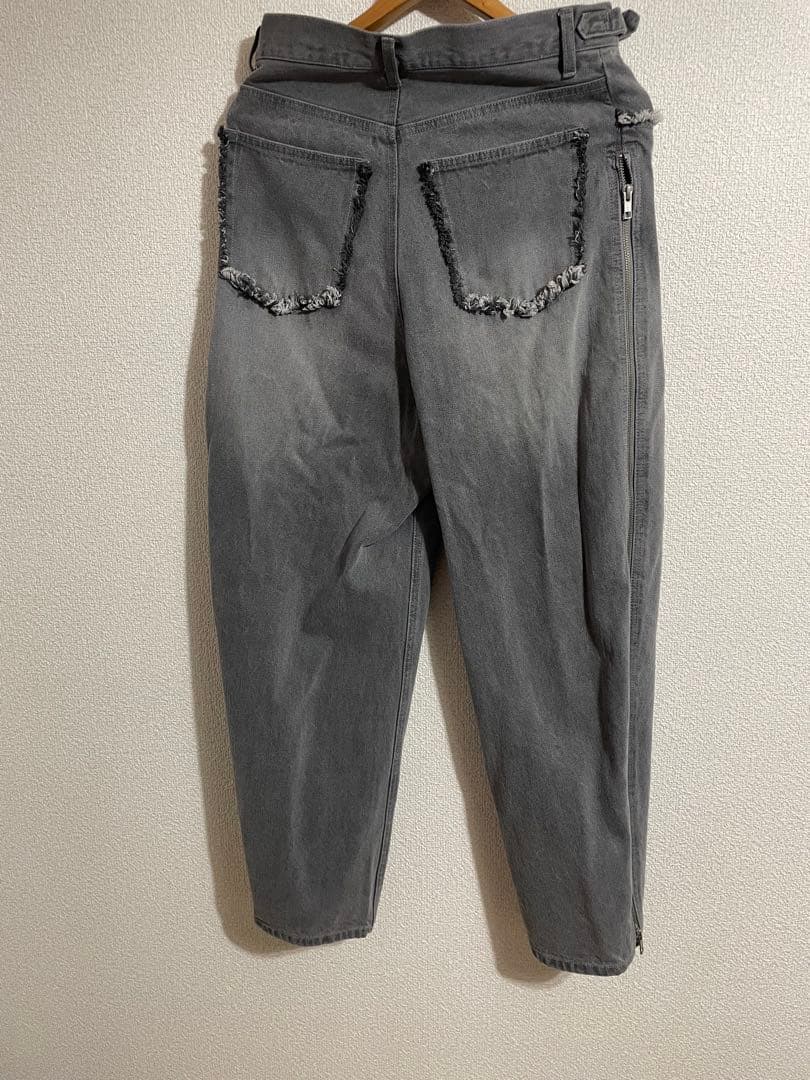 【GRANCY】ジップデザイン バギーデニム パンツ
