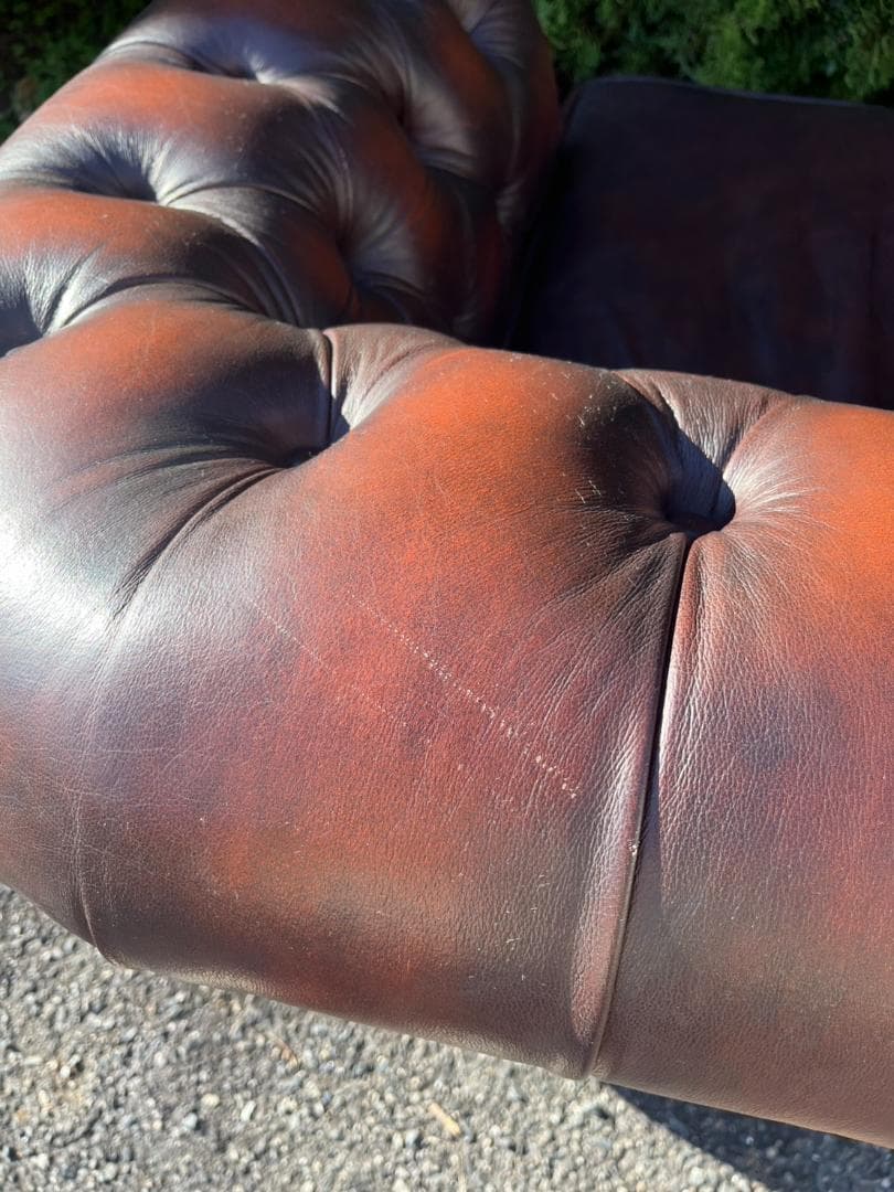 本革 チェスターフィールドソファ 一人掛け