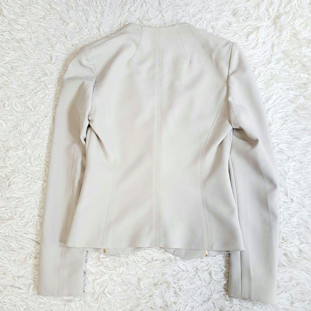 良品✨ベイジ 洗える!スカートセットアップ 現行タグ ノーカラージャケット