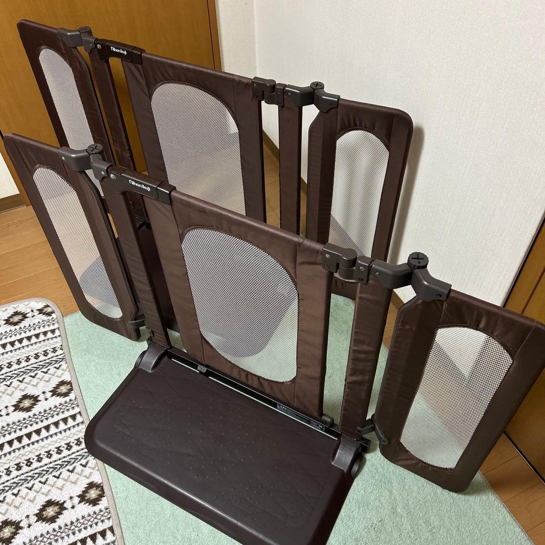 2セット　日本育児　おくトビラS ベビー　ゲート　フェンス　ちょっとおくだけ