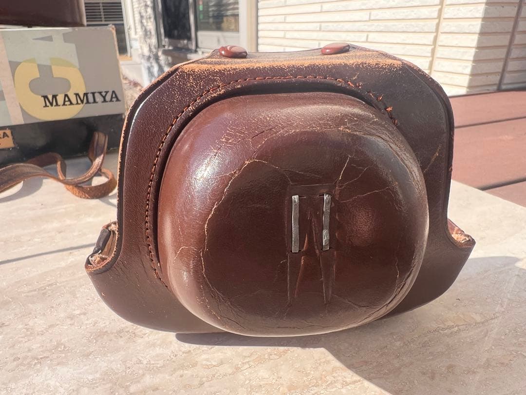 【ジャンク品】マミヤ Auto-Metraフィルムカメラ 革のケース レアな箱付