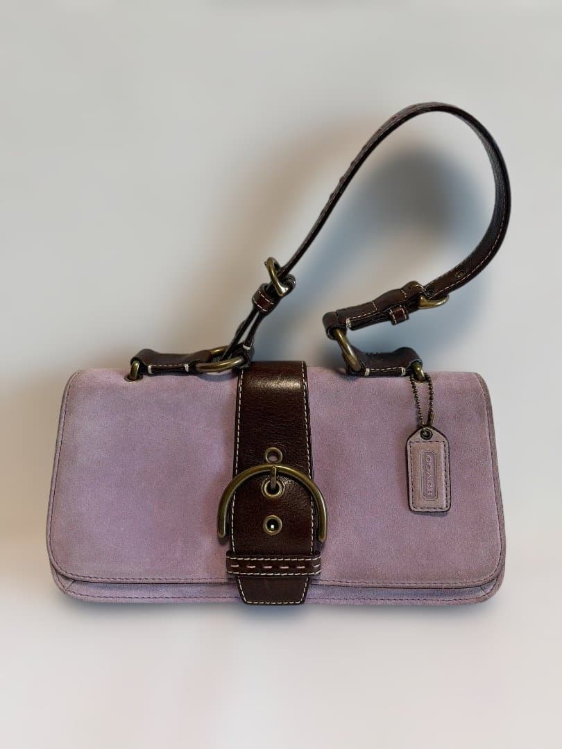 コーチ　スウェード ワンショルダーバッグ シグネチャー　9663