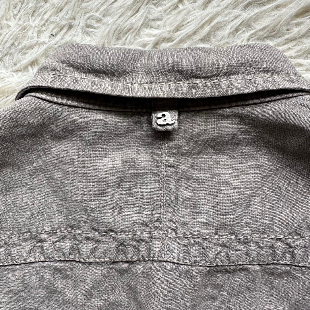 新品タグ付き✨アレグリ　シャツジャケット　イタリア製　リネン100%