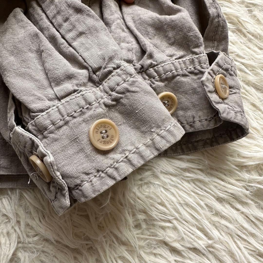 新品タグ付き✨アレグリ　シャツジャケット　イタリア製　リネン100%
