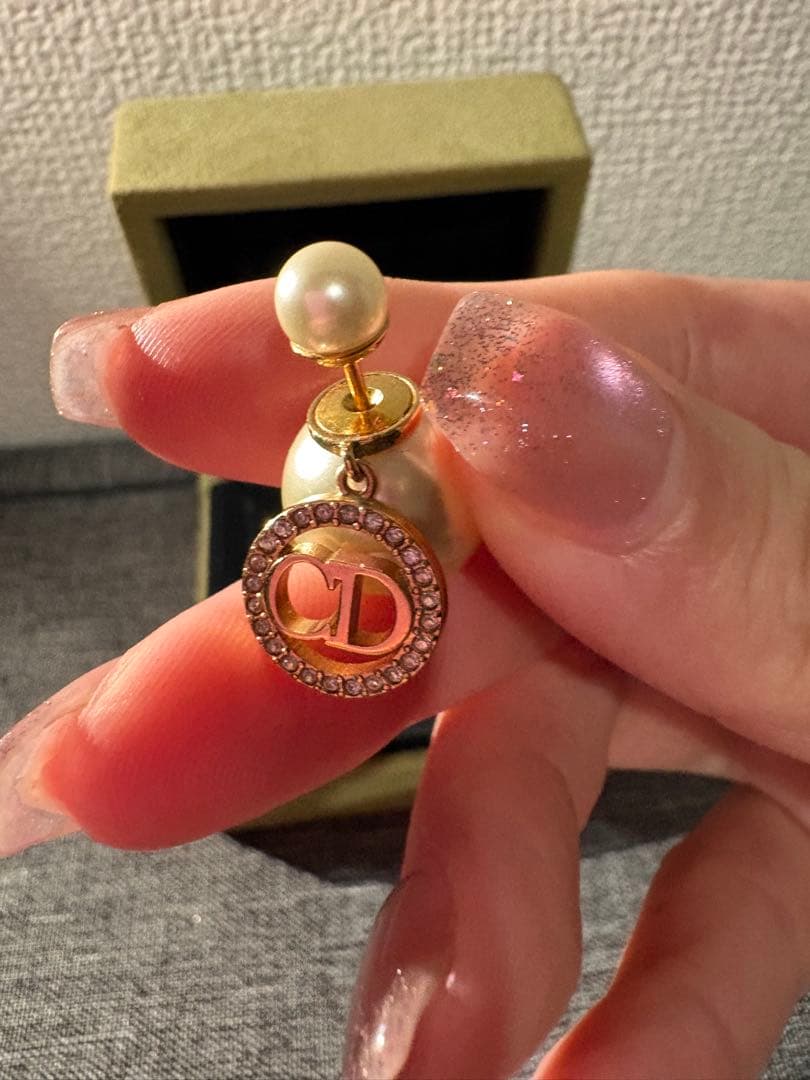 CDロゴ パールピアス 片耳用