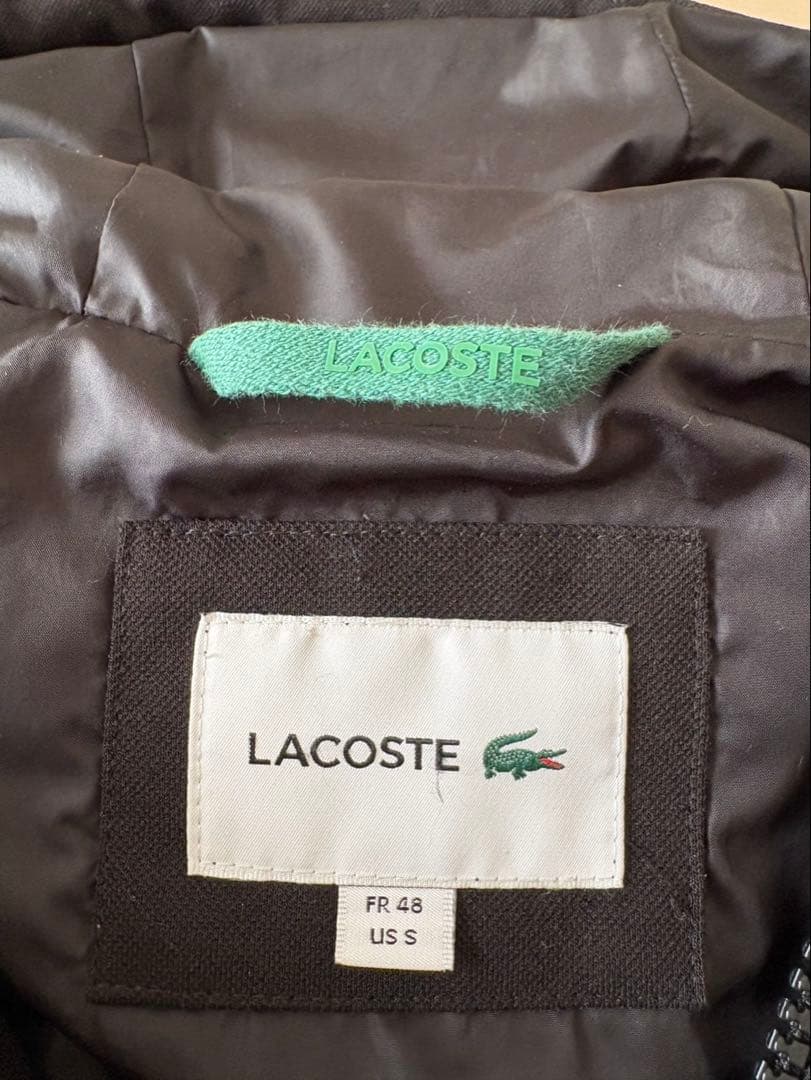 Lacoste フード付きダウンジャケット ブラック