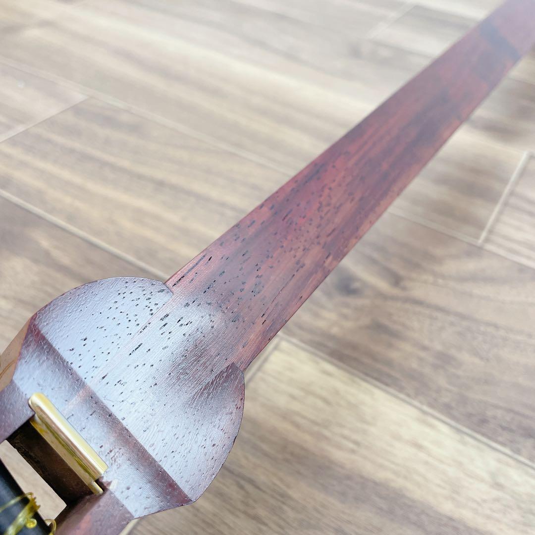 三味線 細棹 延棹 人工皮 丸打胴 和楽器　鳩胸