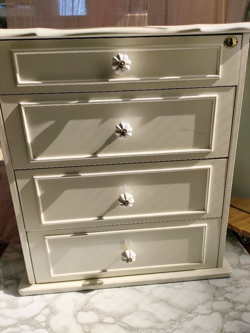 4段チェスト タンス 姫系 白家具 リルデココ