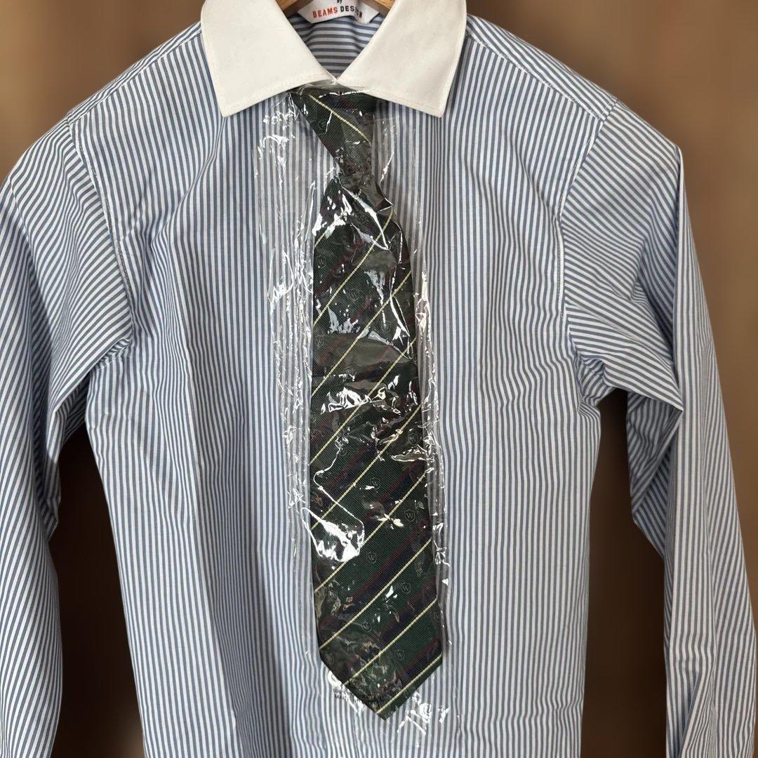 【美品】waltz by BEAMS ネイビースーツ、シャツネクタイ4点セット